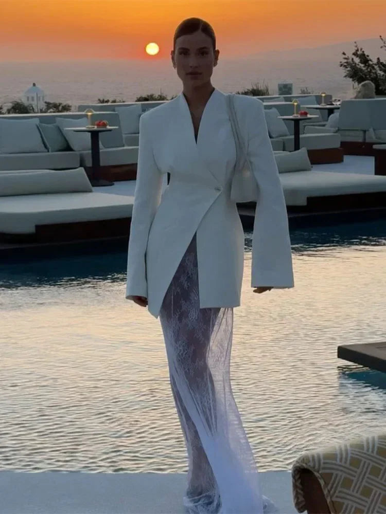 Meera | Eleganter Damen Blazer mit Einem Knopf Slim Fit