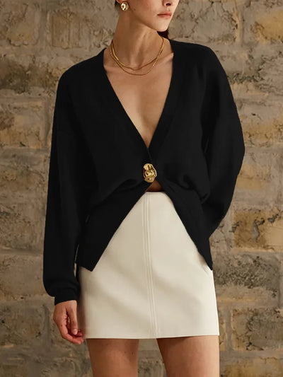 Lailae | Eleganter Damen Strickpullover mit Knöpfen in Unifarbe
