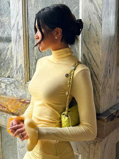 Roxy | Slim-fit crop-top mit rollkragen für damen