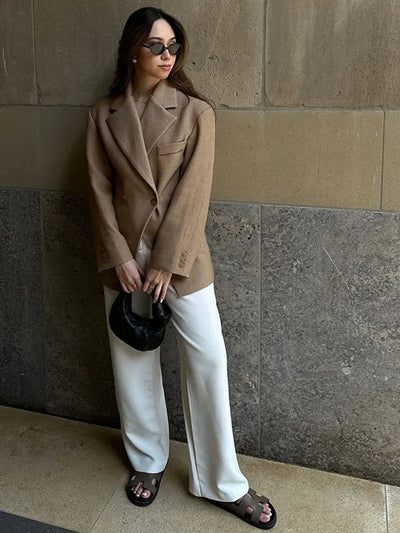 Zahara | Damenmode Langarm-Blazer mit Reverskragen
