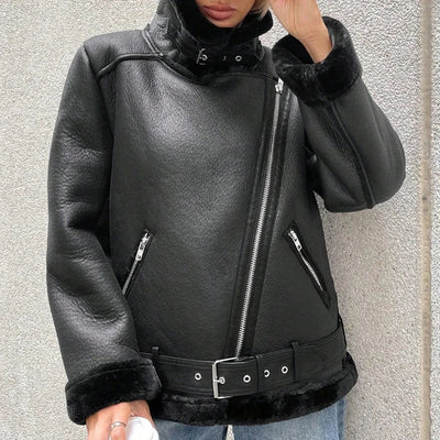 Spectre | Dicke und warme lederjacke für damen
