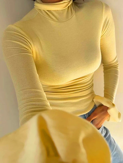 Roxy | Slim-fit crop-top mit rollkragen für damen