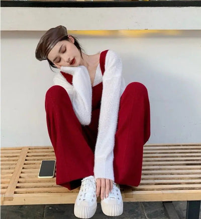 ZOE - Ärmelloser locker gestrickter Jumpsuit