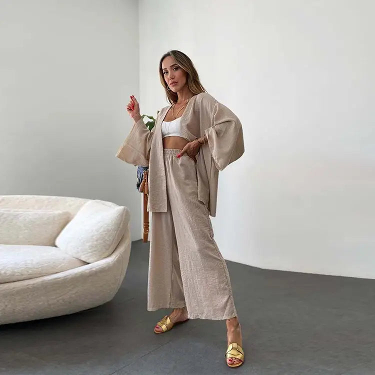Mocarra | Leinenset mit Hoher Taille 2 Stück