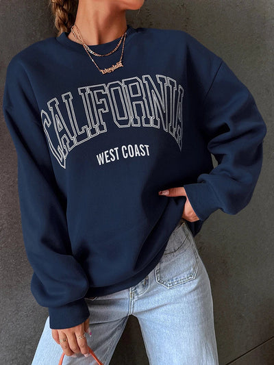 Gabriela | Damen Trendy Sweatshirt mit California West Coast Print