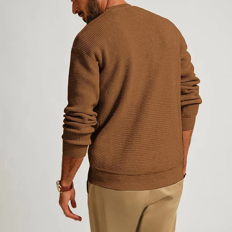 Kenji | Waffelstrick-pullover für herren