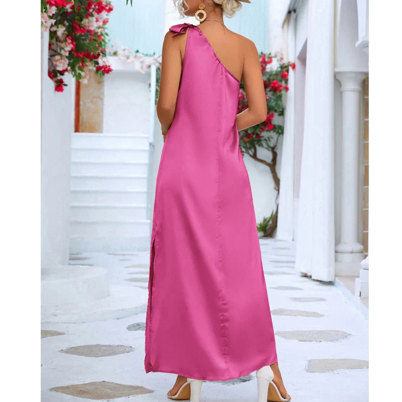 Mocarra | Charmantes Maxi Kleid mit einer Schulter