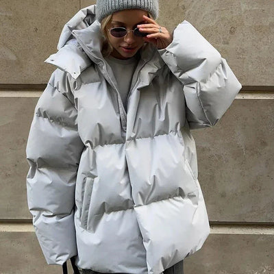 Bane | Monochromatische dicke und warme jacke für damen
