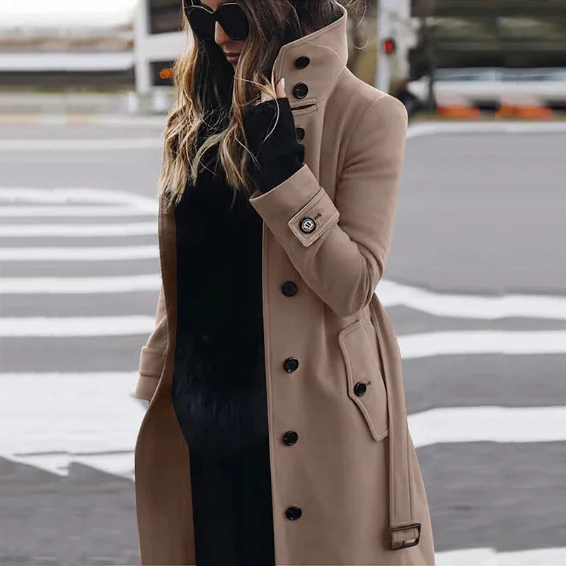 Valentina | Neuer Winter Schlanker Wollmantel Damen