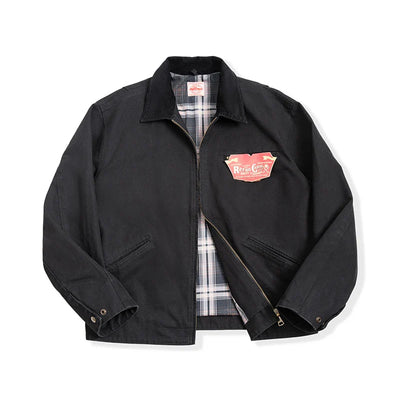 Jack | Retro Canvas Baumwoll-Jagdjacke Herren mit Reißverschluss
