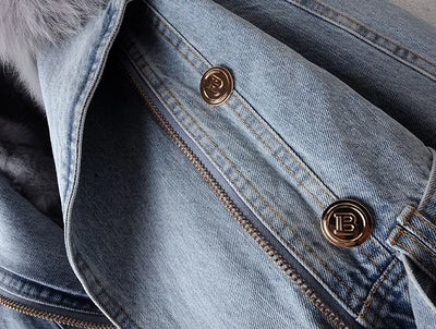 Mocarra | Elegance Denim & Pelz Jacke