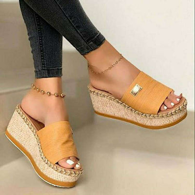 Alberta - Orthopädische Espadrille Wedges in Schwarz