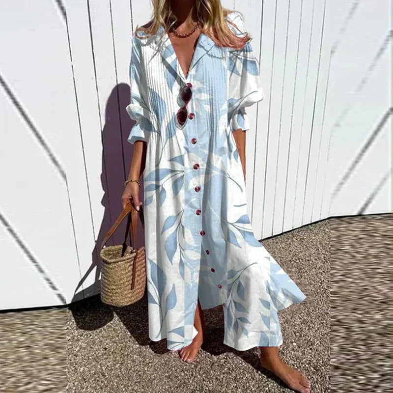 Cassidy - Boho-Maxikleid mit Puffärmeln