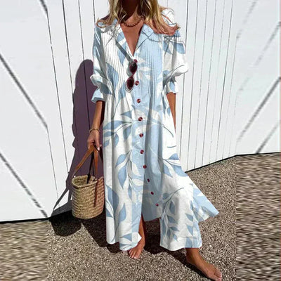 Cassidy - Boho-Maxikleid mit Puffärmeln