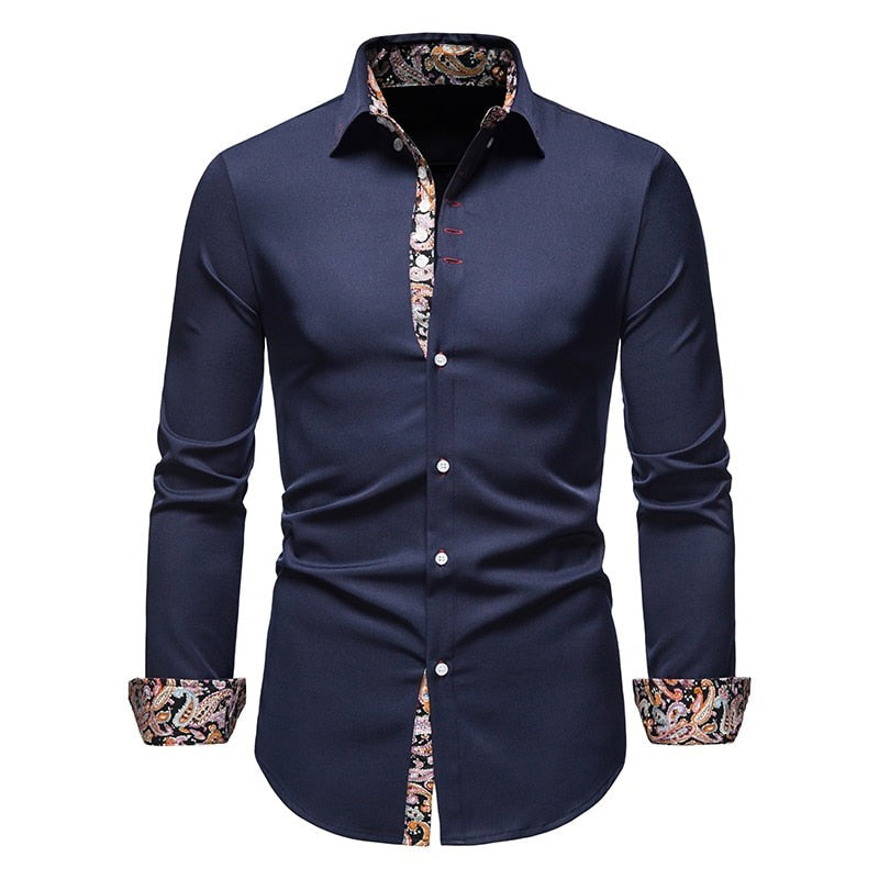 Philibert - Elegantes Herrenhemd im Slim Fit mit langen Ärmeln und Paisleydruck für alle Gelegenheiten