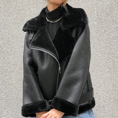 Spectre | Dicke und warme lederjacke für damen