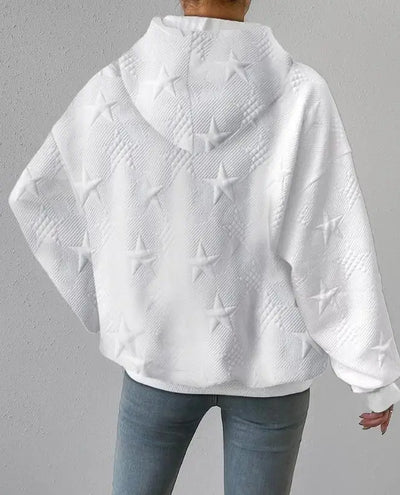 Mocarra | Weißes Oversized Sweatshirt mit Kapuze