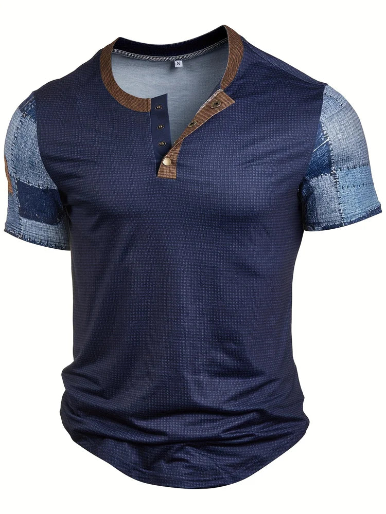 Felix – Stilvolles Hemd mit Patchwork-Print