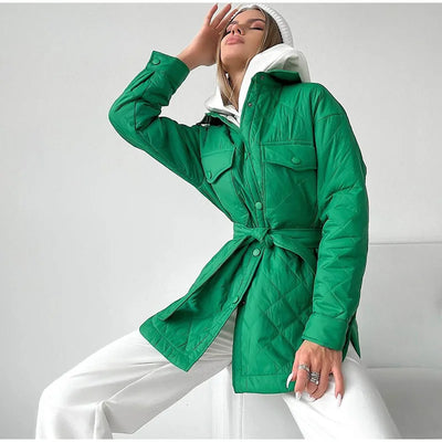 Amal | Klassische Steppjacke mit Druckknöpfen für Damen