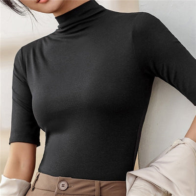 Melody - Klassischer Nahtloser Rollkragenpullover