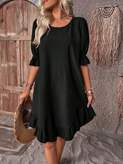 Isolde - Retro-Midi-Kleid mit Dreiviertelärmeln