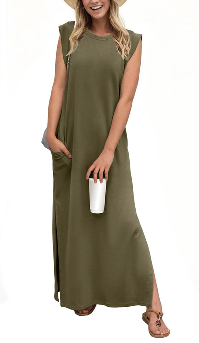 Mocarra | Sommer Lässiges Geteiltes Loses Kleid