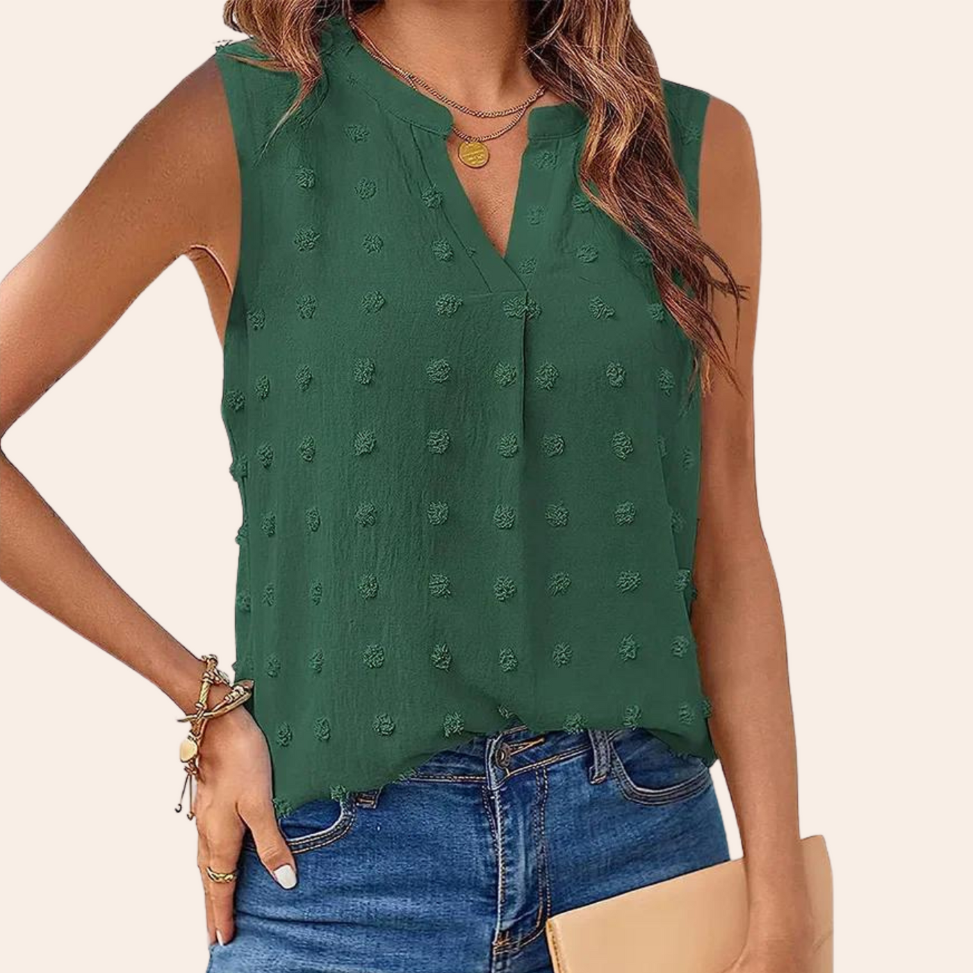 Noemi - Elegante ärmellose Bluse