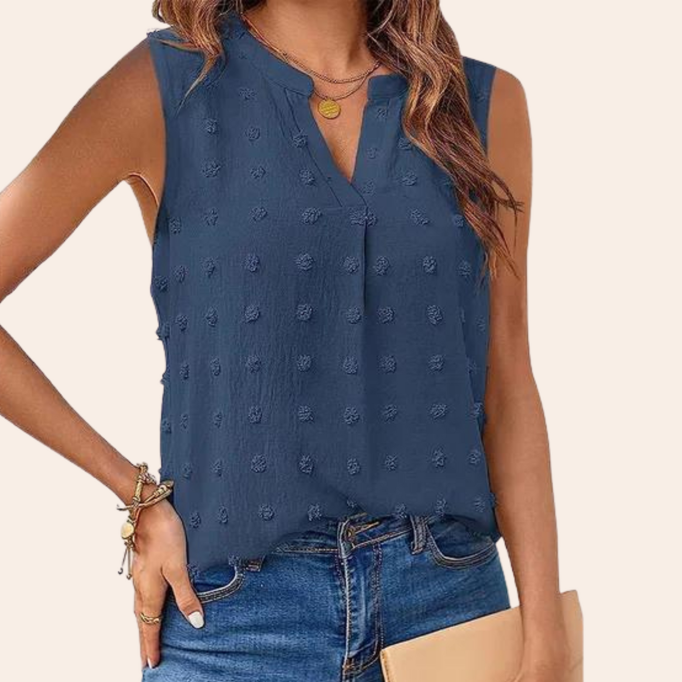 Noemi - Elegante ärmellose Bluse