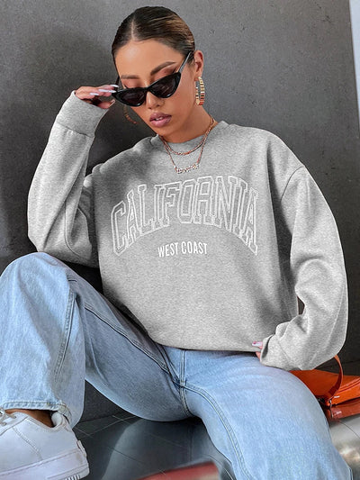 Gabriela | Damen Trendy Sweatshirt mit California West Coast Print