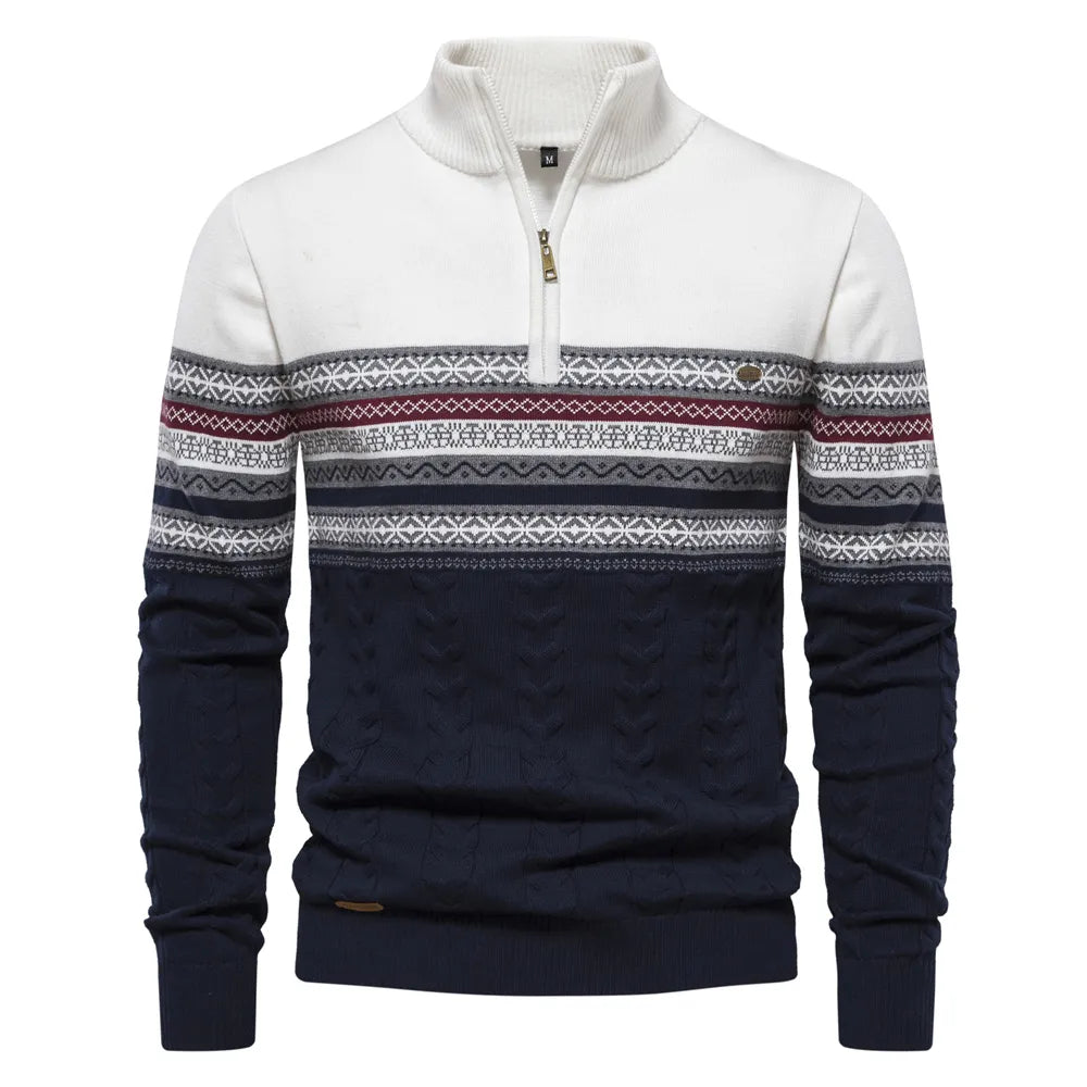 Mocarra | Hochwertiger Pullover mit Retro-Muster