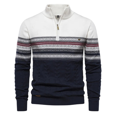 Mocarra | Hochwertiger Pullover mit Retro-Muster