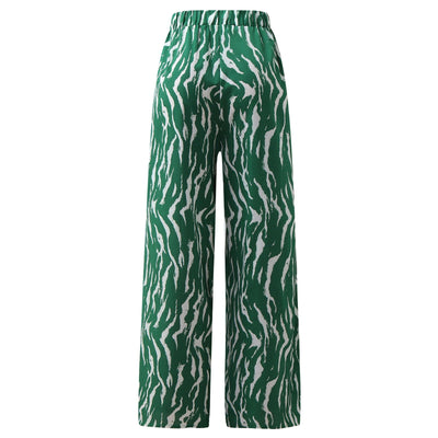 ANDREA - Plus Size Hose mit Zebra-Streifen