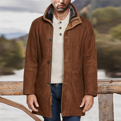 Adrian | Neue europäische Herren-Mittellange Jacke im integrierten Stil aus Baumwolle