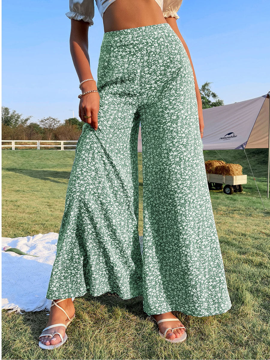Mocarra | Florale Hose mit Weitem Bein