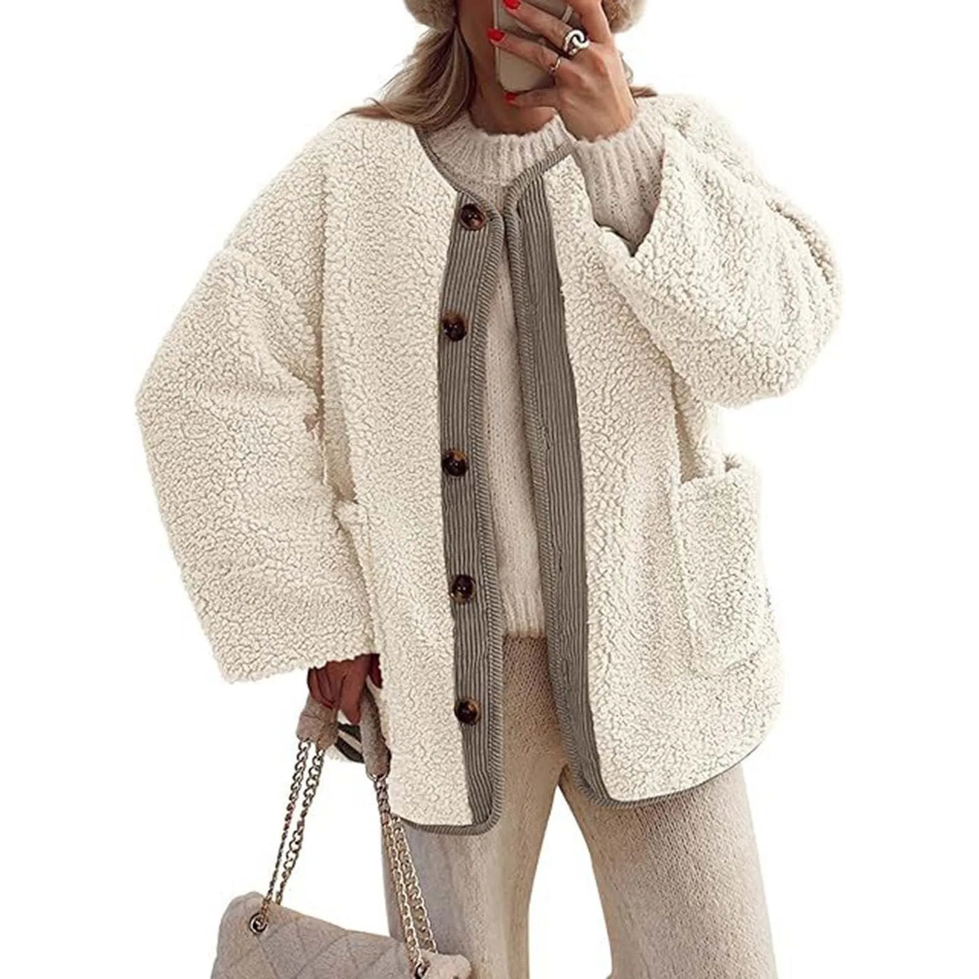 Isabella | Damen winterjacke gemütlich und dick mit langen Ärmeln