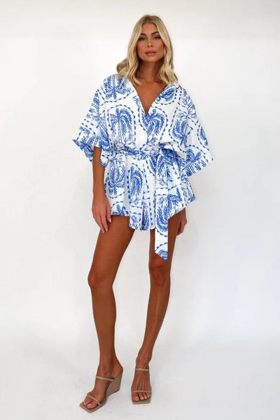 MARITES - Schicker Strand-Print-Overall