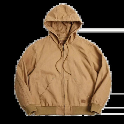 Algirdas | Vintage kapuzenjacke canvas modisch baumwolle