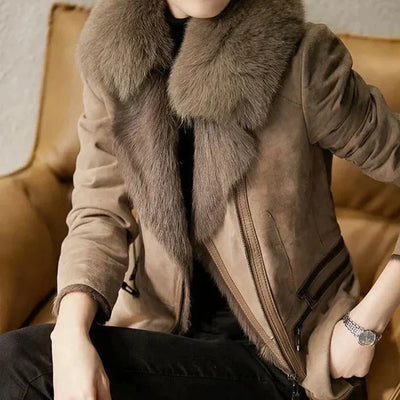 Noura | Stilvolle Wildlederjacke für Damen – Elegant und Zeitlos