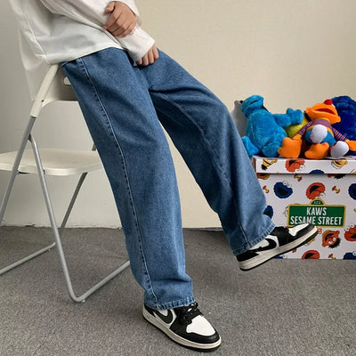 Mateo | Herren Baggy Jeans – Weite, gerade Beine im Koreanischen Stil