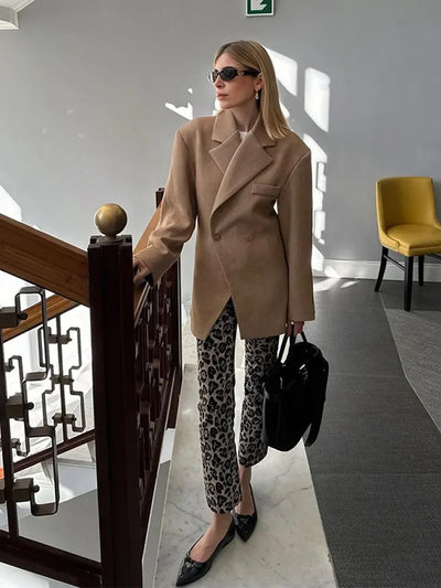 Zahara | Damenmode Langarm-Blazer mit Reverskragen