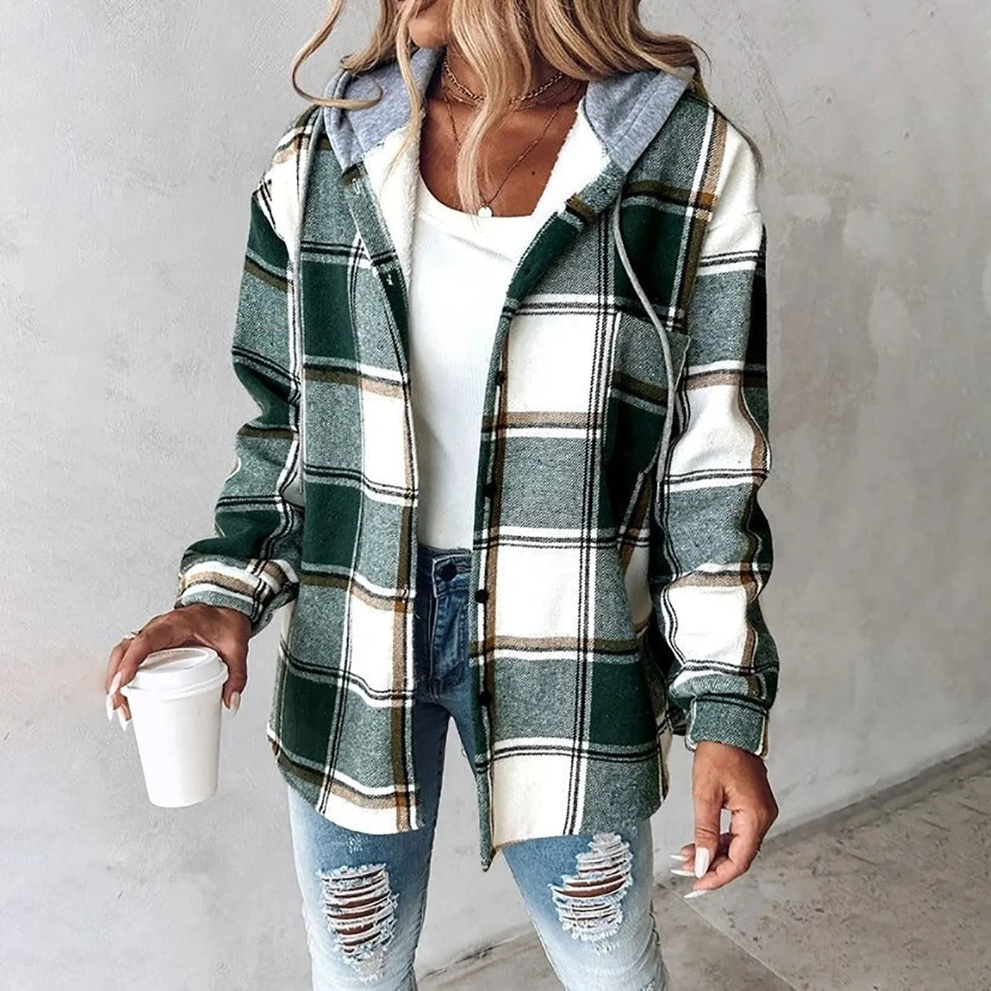 Lina™ | Karierter Komfort-Hoodie