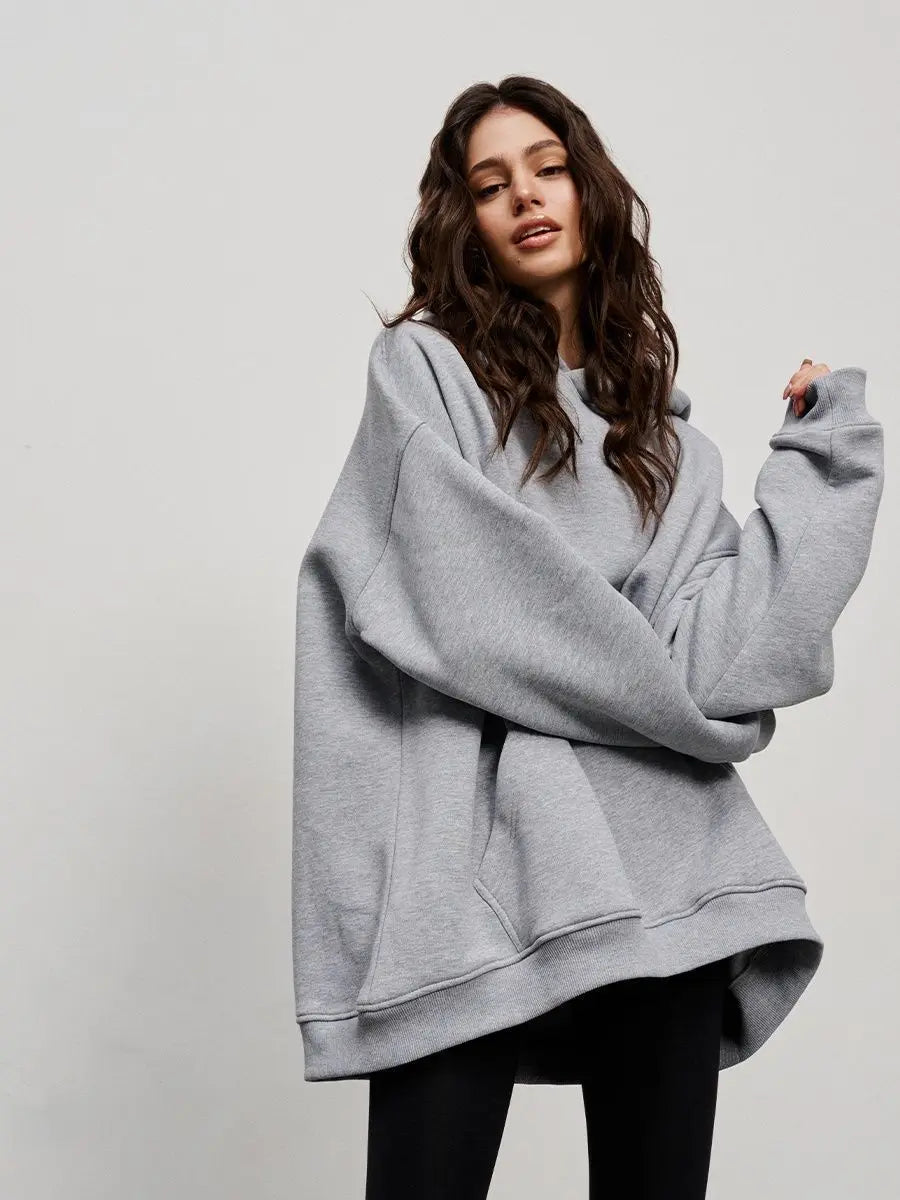 Giedrė | Damen dicker warmer kapuzenpullover winter