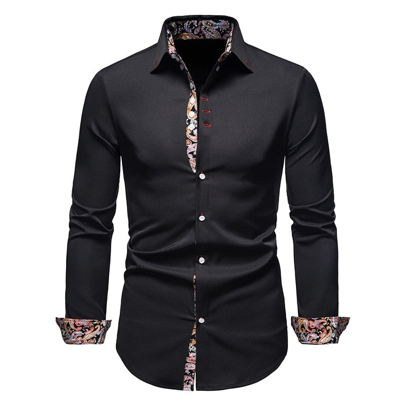 Philibert - Elegantes Herrenhemd im Slim Fit mit langen Ärmeln und Paisleydruck für alle Gelegenheiten