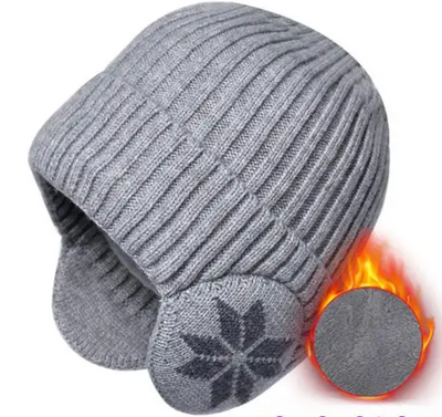 Mocarra | Strickmütze mit Futter und Ohrenklappen