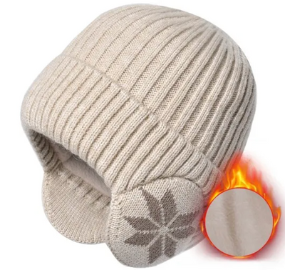 Mocarra | Strickmütze mit Futter und Ohrenklappen