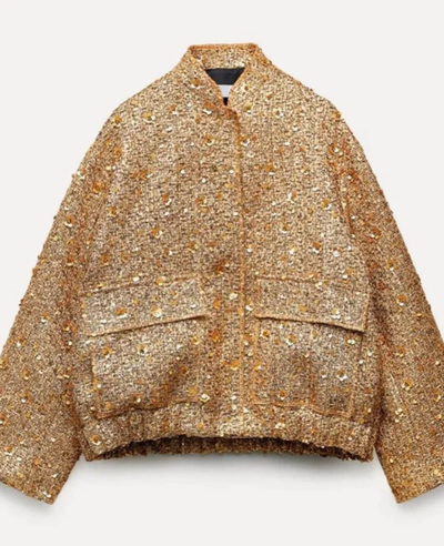 Mocarra | Glitzer-Pailletten-Blazer