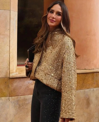 Mocarra | Glitzer-Pailletten-Blazer