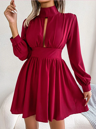 Mocarra | Mini-Kleid mit Rollkragen und A-Linie