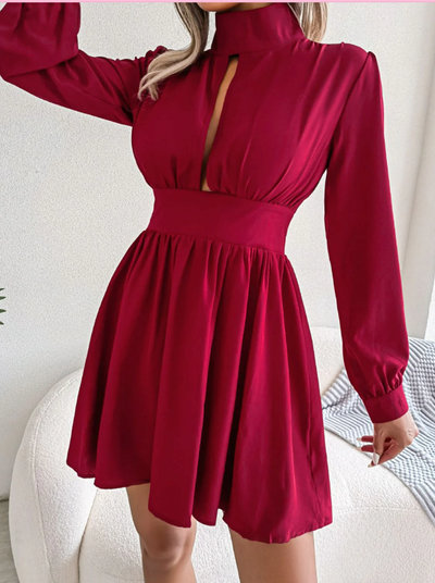 Mocarra | Mini-Kleid mit Rollkragen und A-Linie