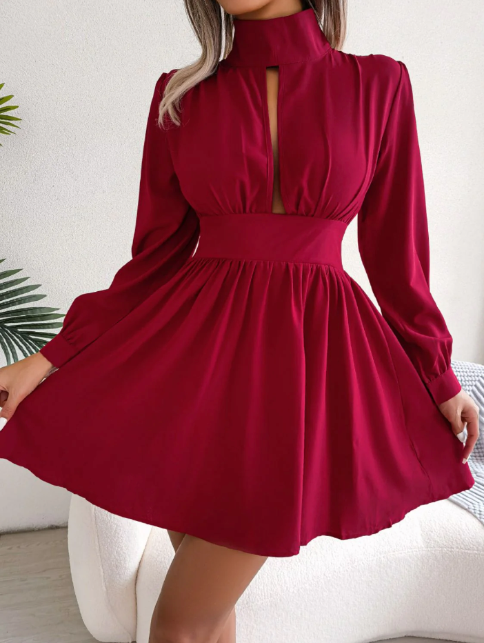Mocarra | Mini-Kleid mit Rollkragen und A-Linie